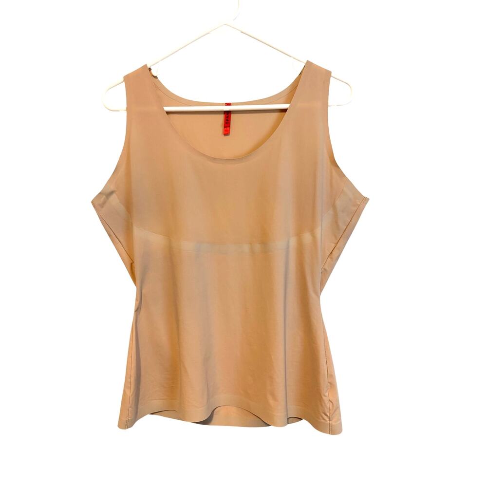 Spanx Thinstincts Tank Top Tan Compression Slimming Tummy Control Shapewear 1X